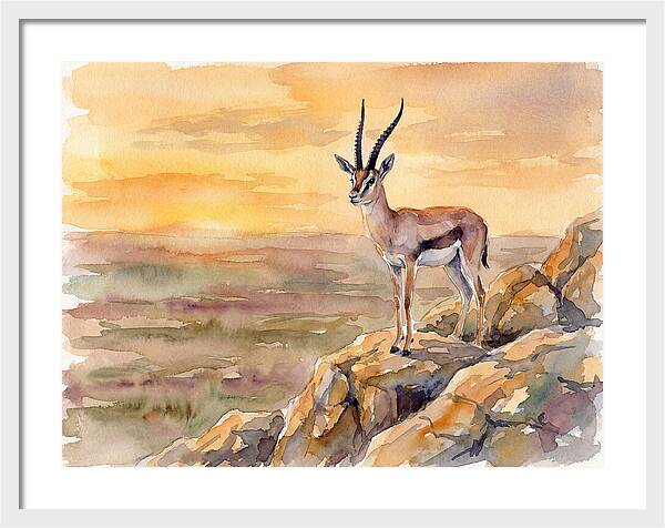 Grant Gazelle At Sunset