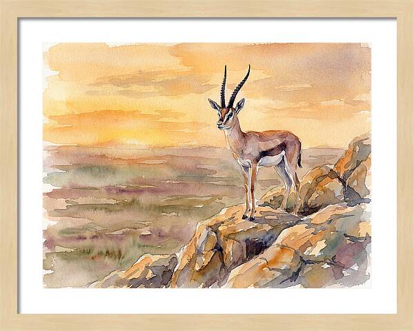 Grant Gazelle At Sunset