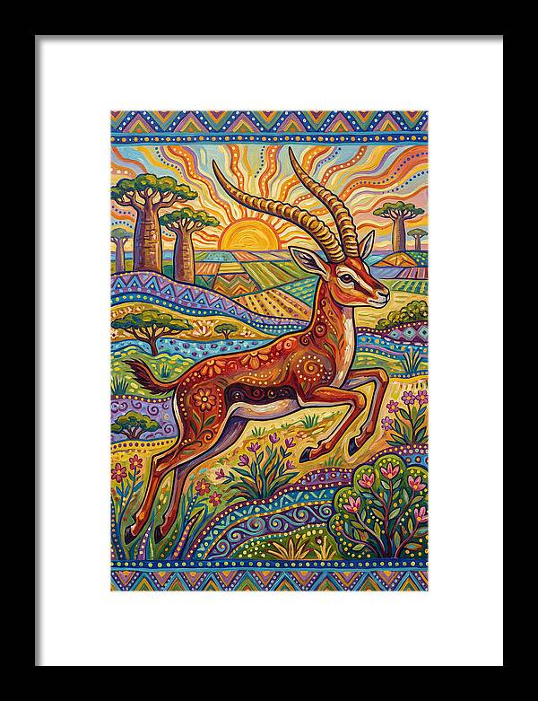 Grant Gazelle In Vibrant Landscape