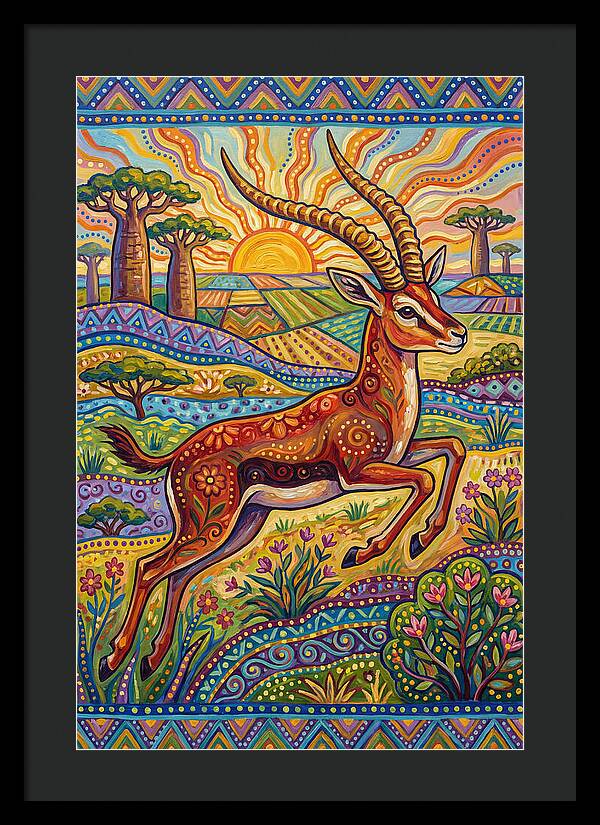 Grant Gazelle In Vibrant Landscape
