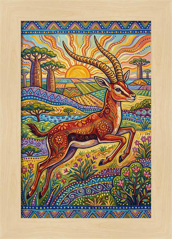 Grant Gazelle In Vibrant Landscape