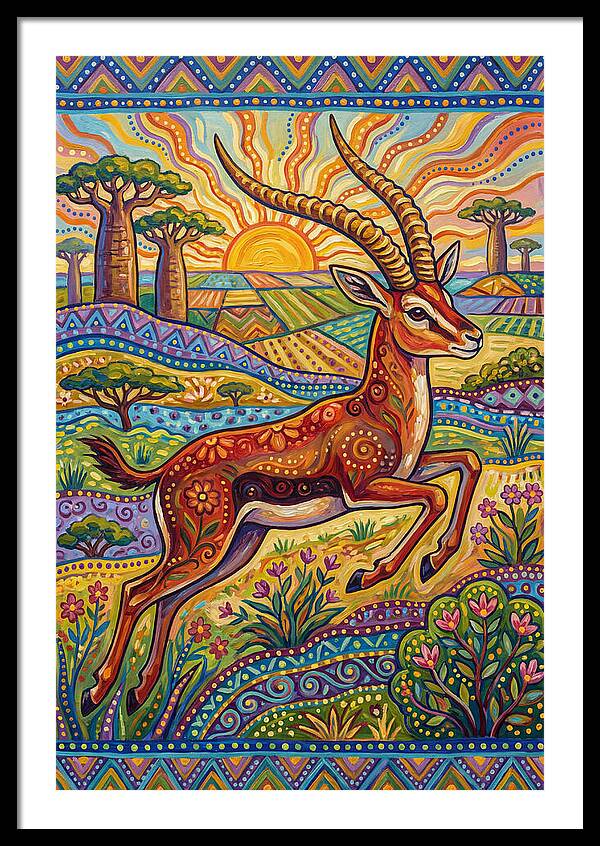 Grant Gazelle In Vibrant Landscape