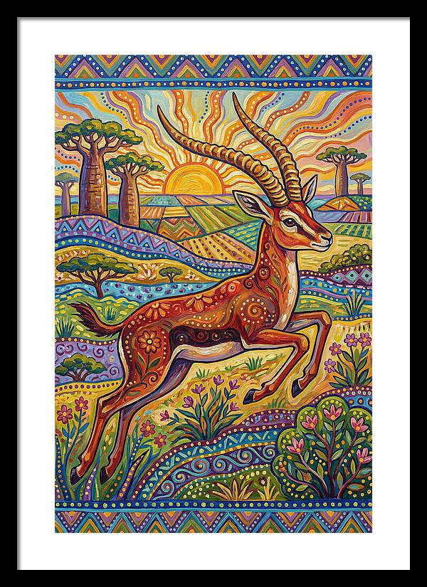 Grant Gazelle In Vibrant Landscape
