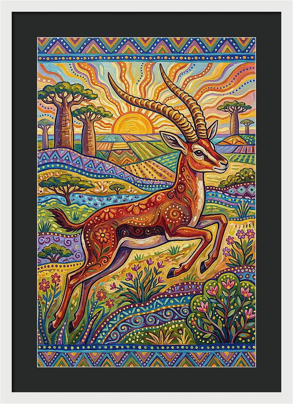 Grant Gazelle In Vibrant Landscape