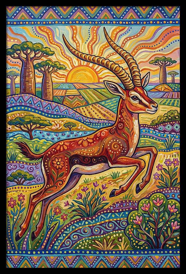 Grant Gazelle In Vibrant Landscape