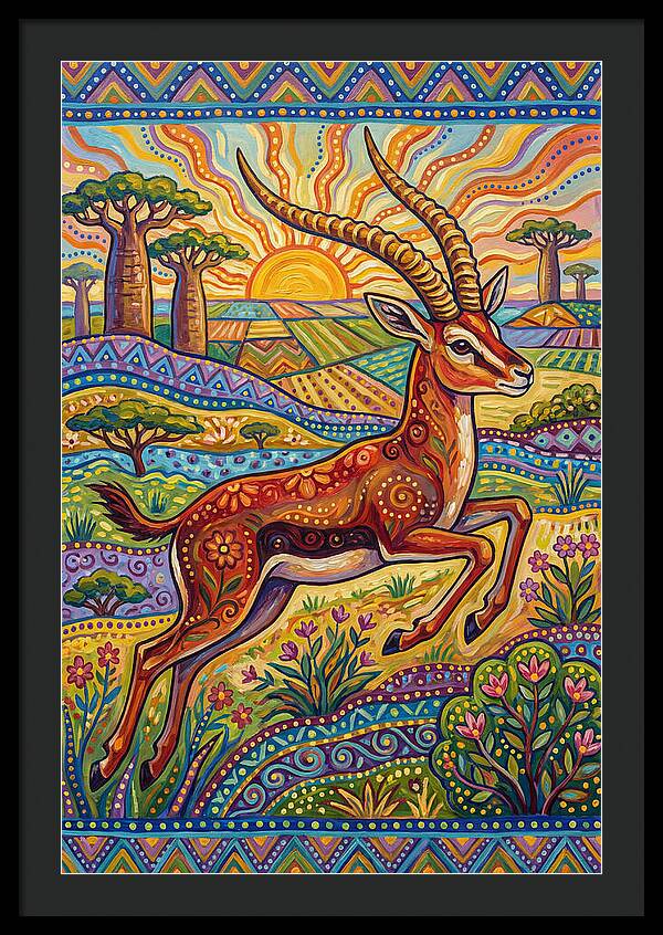 Grant Gazelle In Vibrant Landscape