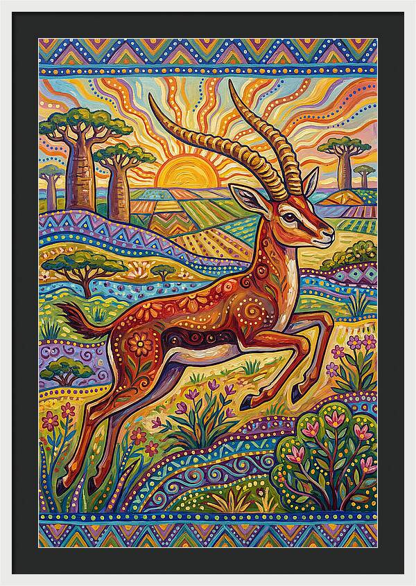 Grant Gazelle In Vibrant Landscape