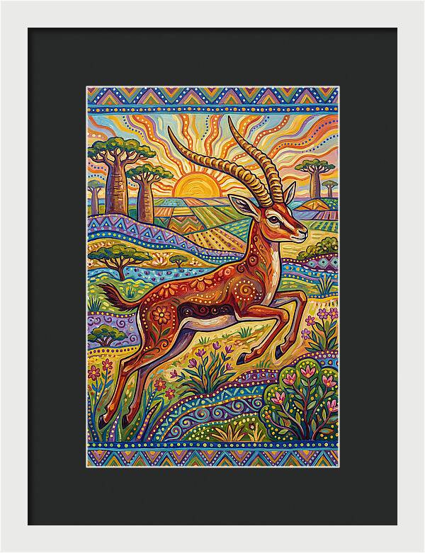 Grant Gazelle In Vibrant Landscape
