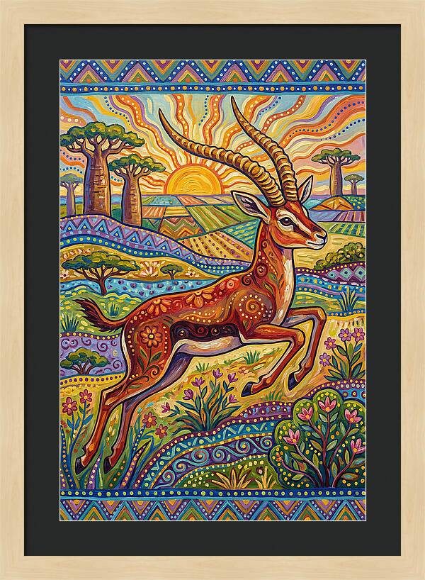 Grant Gazelle In Vibrant Landscape