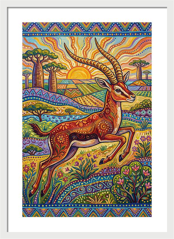 Grant Gazelle In Vibrant Landscape