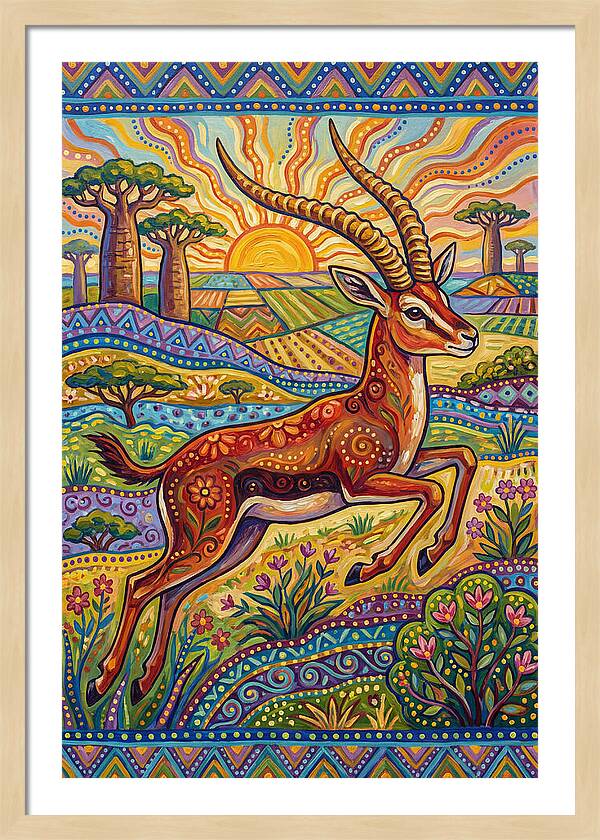 Grant Gazelle In Vibrant Landscape