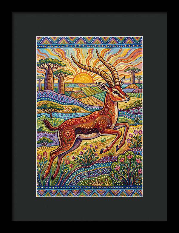Grant Gazelle In Vibrant Landscape