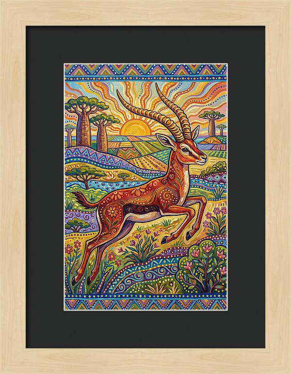 Grant Gazelle In Vibrant Landscape