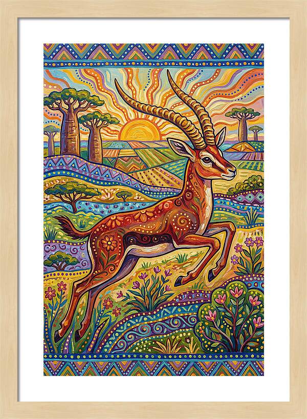 Grant Gazelle In Vibrant Landscape