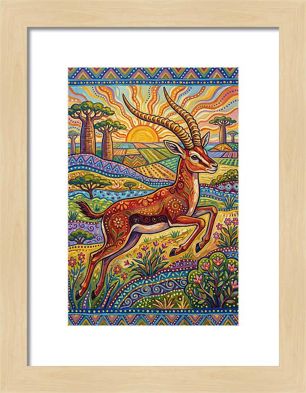 Grant Gazelle In Vibrant Landscape