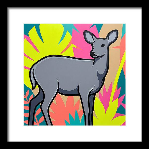 Gray Brocket Among Vibrant Foliage