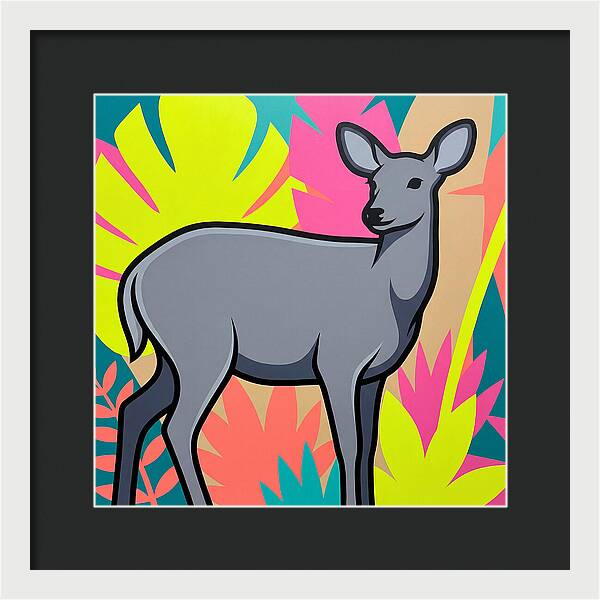 Gray Brocket Among Vibrant Foliage