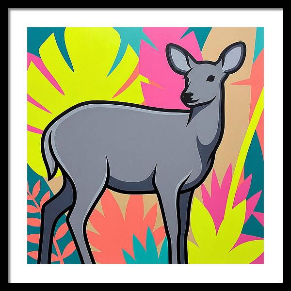 Gray Brocket Among Vibrant Foliage