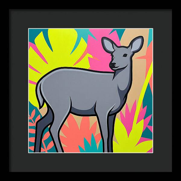 Gray Brocket Among Vibrant Foliage