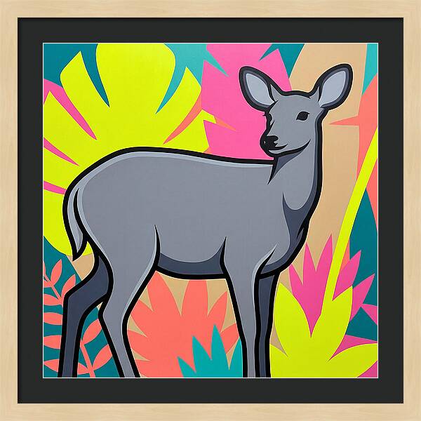 Gray Brocket Among Vibrant Foliage