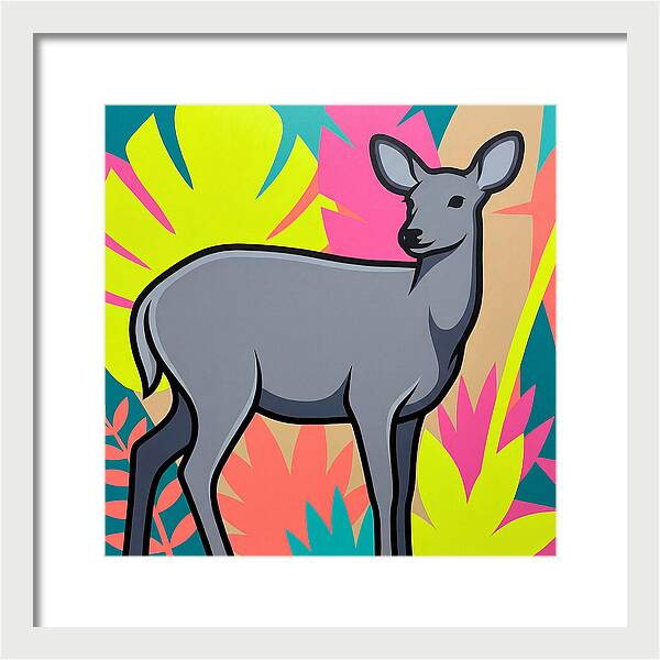 Gray Brocket Among Vibrant Foliage