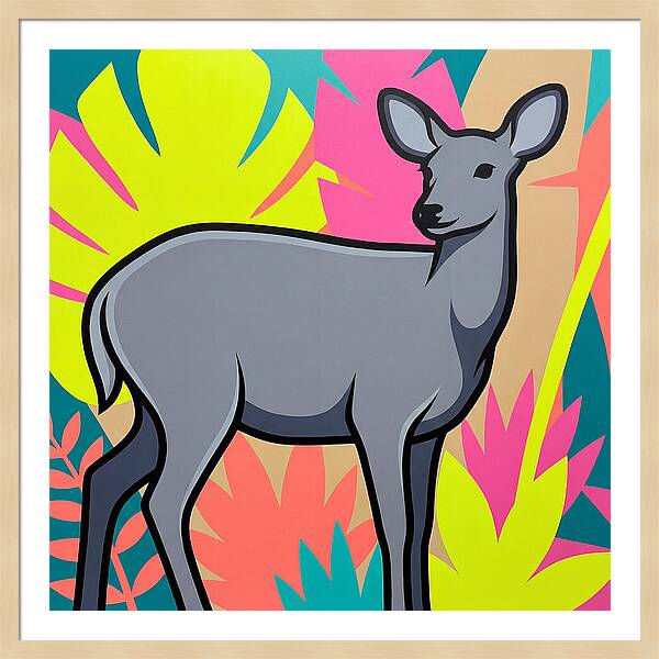 Gray Brocket Among Vibrant Foliage