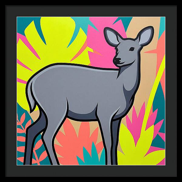 Gray Brocket Among Vibrant Foliage