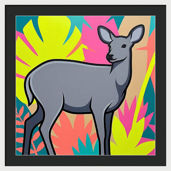 Gray Brocket Among Vibrant Foliage