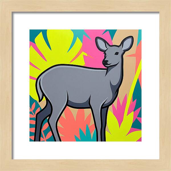Gray Brocket Among Vibrant Foliage