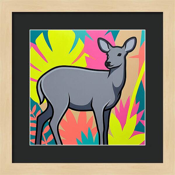 Gray Brocket Among Vibrant Foliage