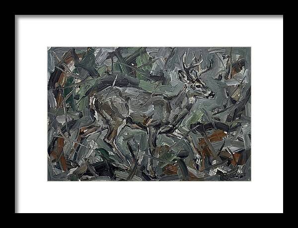 Gray Brocket In Expressionist Style