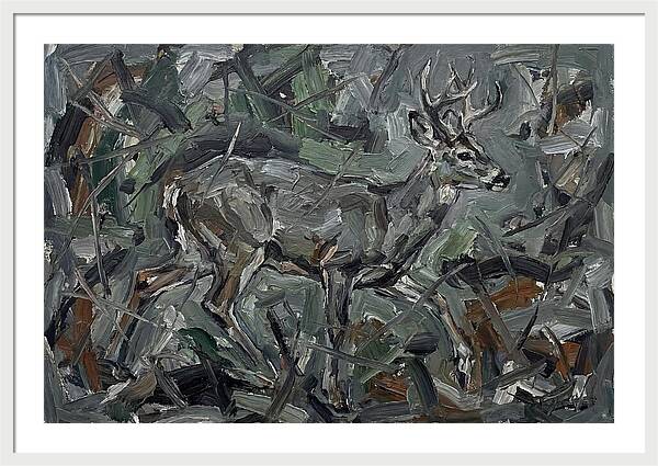 Gray Brocket In Expressionist Style
