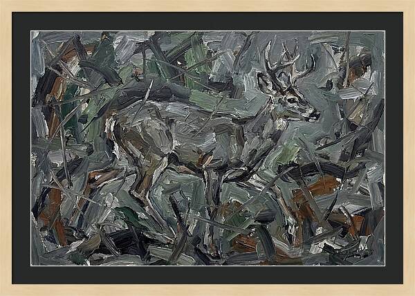 Gray Brocket In Expressionist Style