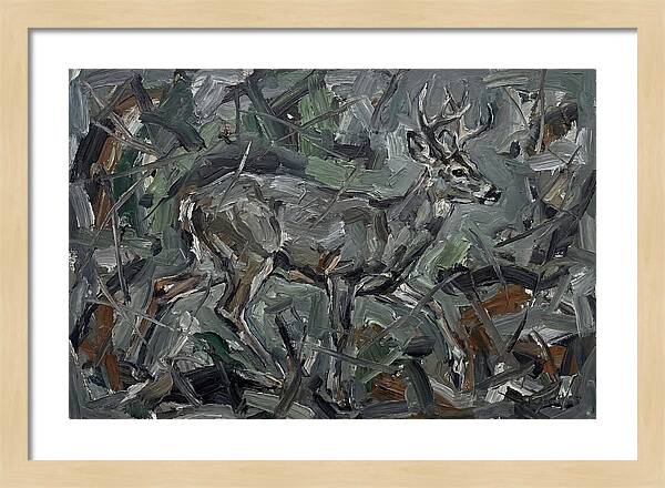 Gray Brocket In Expressionist Style