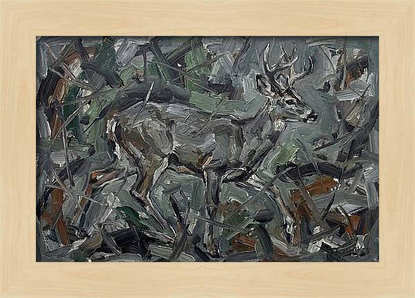 Gray Brocket In Expressionist Style