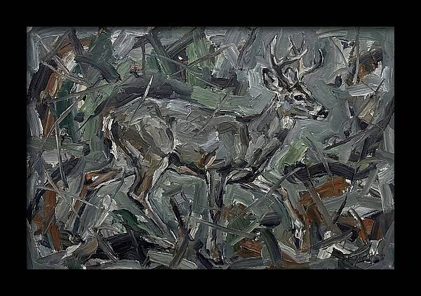 Gray Brocket In Expressionist Style