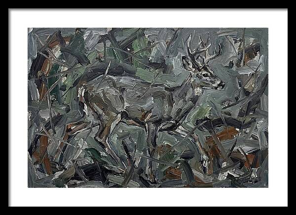 Gray Brocket In Expressionist Style