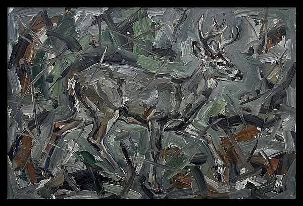 Gray Brocket In Expressionist Style