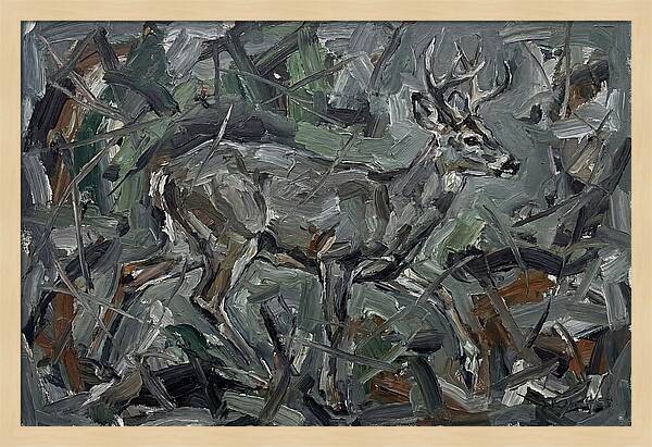 Gray Brocket In Expressionist Style