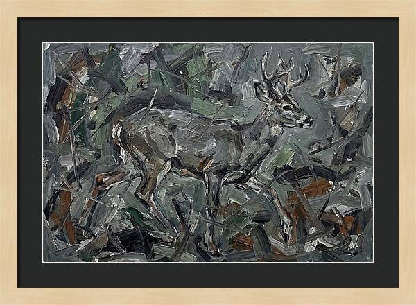 Gray Brocket In Expressionist Style