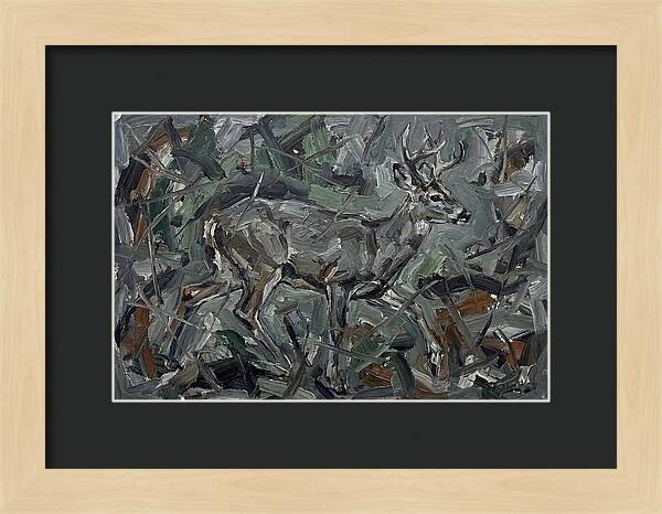 Gray Brocket In Expressionist Style