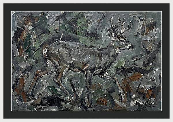 Gray Brocket In Expressionist Style