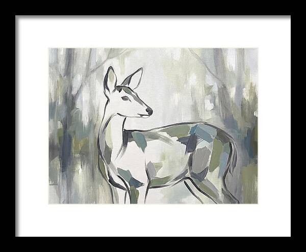 Gray Brocket In Minimalist Style