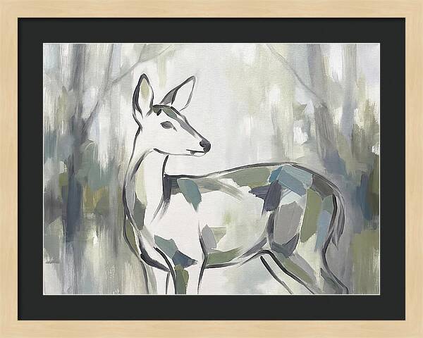 Gray Brocket In Minimalist Style