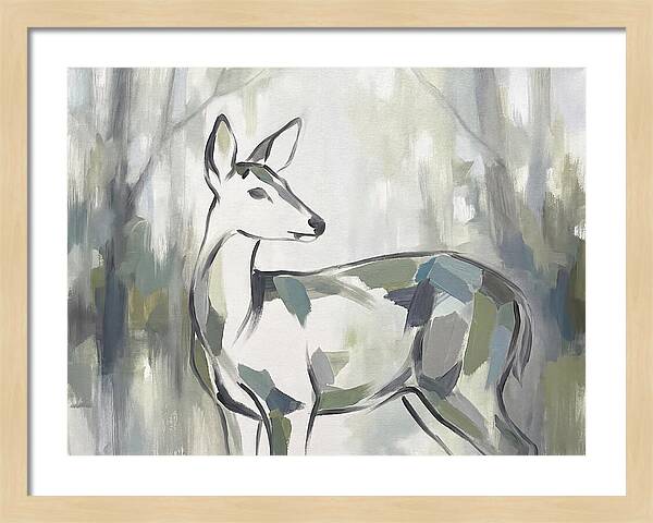 Gray Brocket In Minimalist Style