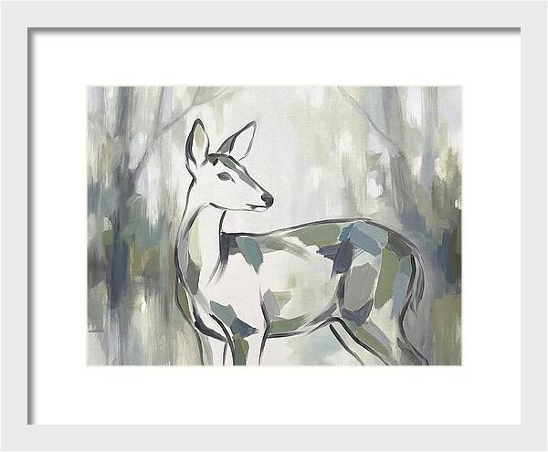 Gray Brocket In Minimalist Style