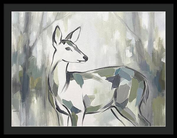 Gray Brocket In Minimalist Style