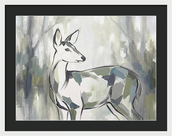 Gray Brocket In Minimalist Style