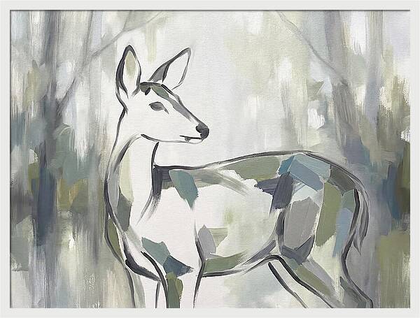 Gray Brocket In Minimalist Style