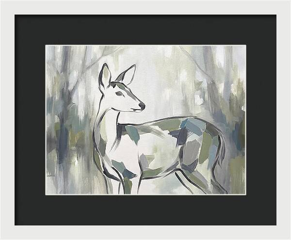 Gray Brocket In Minimalist Style